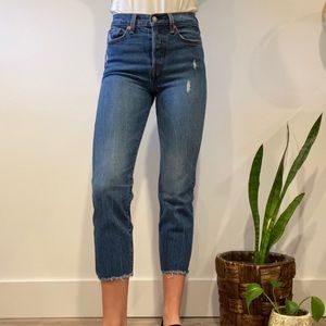 Levi’s cropped wedgie fit jeans - size 27